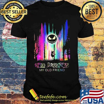 Halloween jack skellington hello darkness my old friend shirt