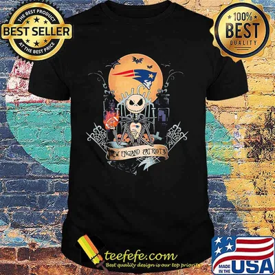 Halloween jack skellington new england patriots moon shirt