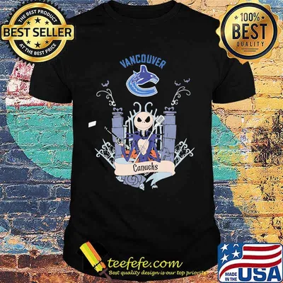 Halloween jack skellington vancouver canucks shirt