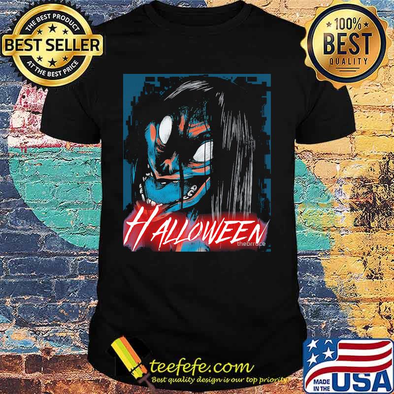 Halloween japan horror characters cartoon shirt