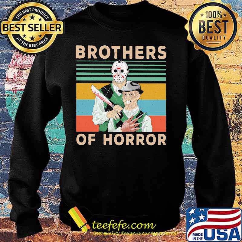 Halloween jason voorhees freddy krueger brothers of horror vintage retro s Sweater Halloween jason voorhees freddy krueger brothers of horror vintage retro s Sweater
