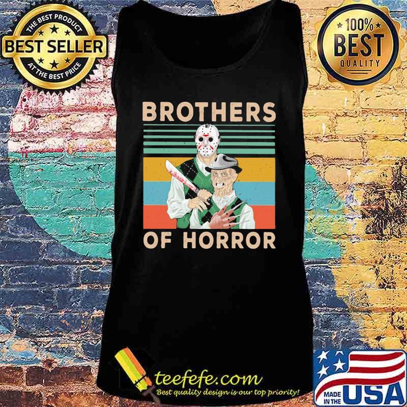 Halloween jason voorhees freddy krueger brothers of horror vintage retro s Tank top Halloween jason voorhees freddy krueger brothers of horror vintage retro s Tank top