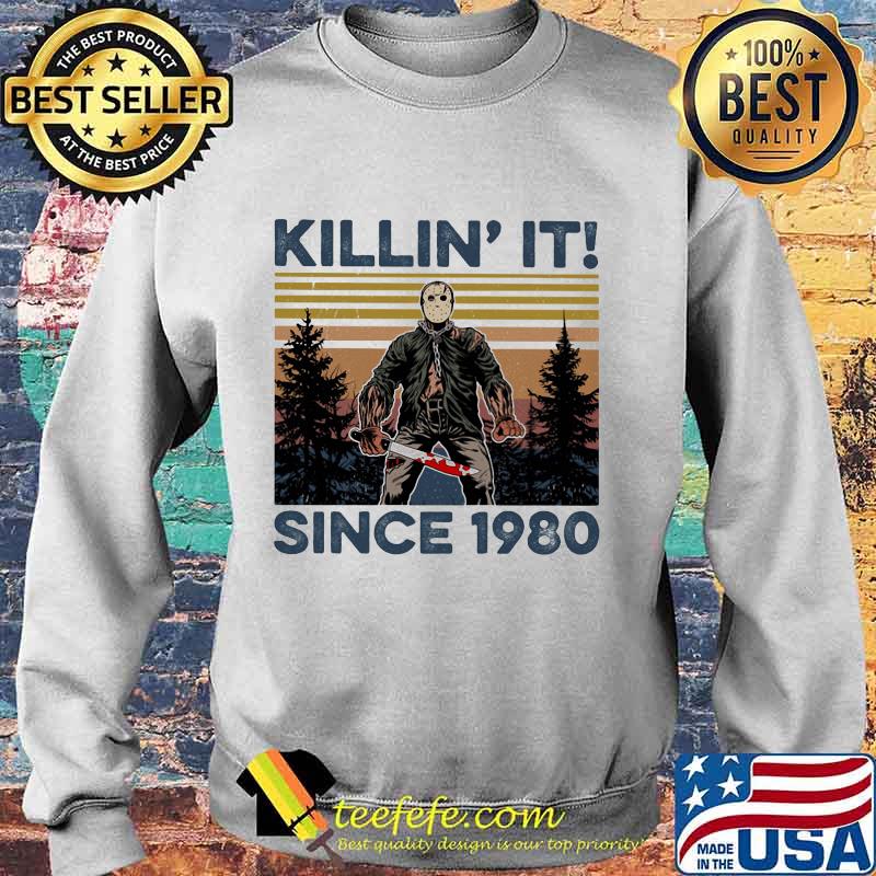Halloween Jason Voorhees killin it since 1978 vintage retro mountain s Sweater Halloween Jason Voorhees killin it since 1978 vintage retro mountain s Sweater