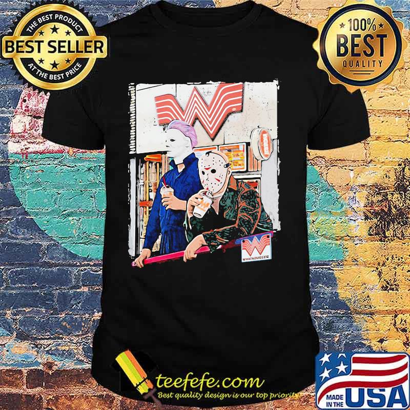 Halloween jason voorhees michael myers whataburger shirt Halloween jason voorhees michael myers whataburger shirt