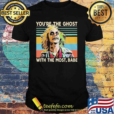 Halloween joker you're the ghost with the most babe vintage retro shirt