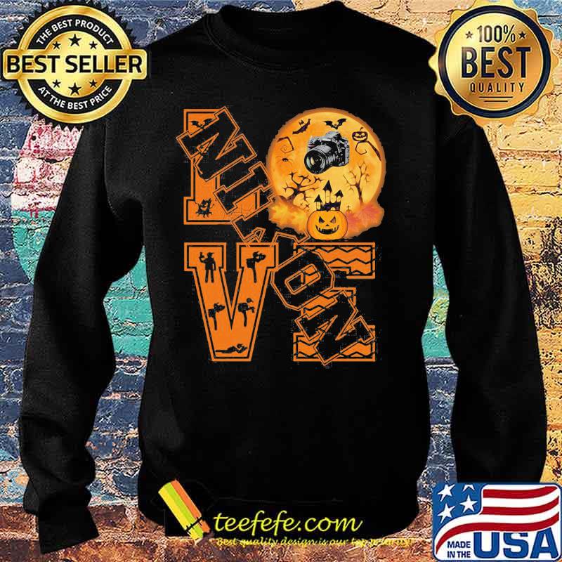 Halloween love nikon camera moon s Sweater Halloween love nikon camera moon s Sweater