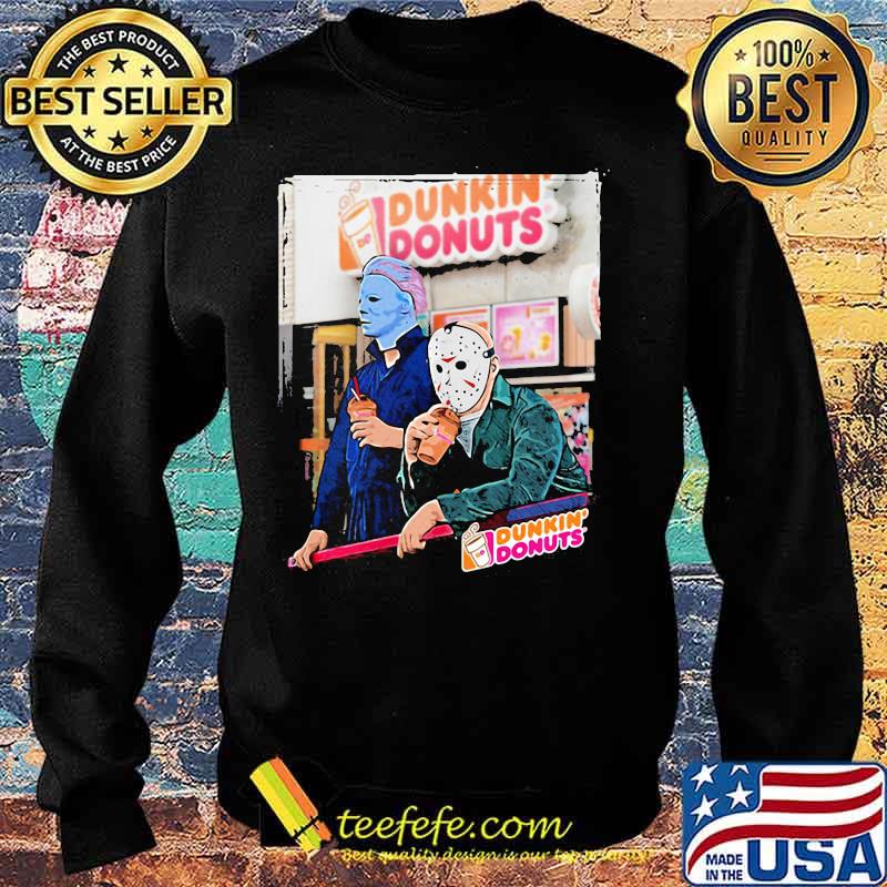 Halloween michael myers jason voorhees dunkin donuts s Sweater Halloween michael myers jason voorhees dunkin donuts s Sweater