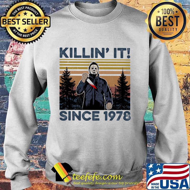 Halloween michael myers killin it since 1978 vintage retro mountain s Sweater Halloween michael myers killin it since 1978 vintage retro mountain s Sweater