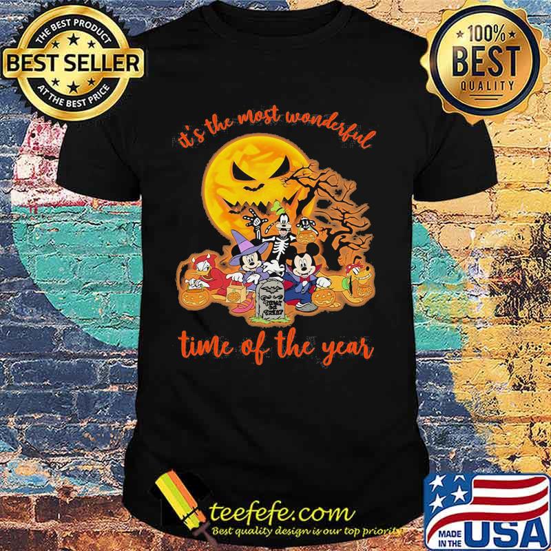 Halloween mickey mouse cartoon it's the most wonderful time of the year shirt Halloween mickey mouse cartoon it's the most wonderful time of the year shirt