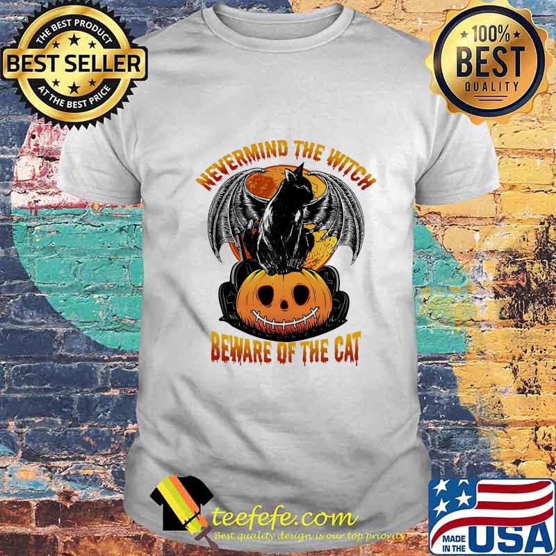 Halloween nevermind the witch beware of the cat shirt Halloween nevermind the witch beware of the cat shirt