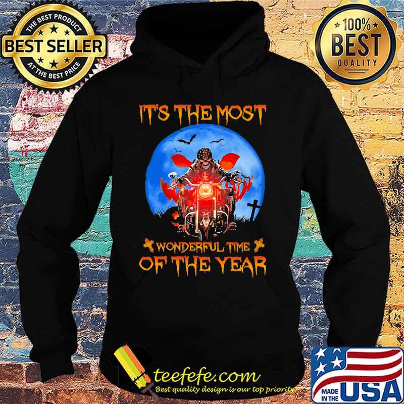 Halloween skeleton riding motorcycle it's the most wonderful time of the year s Hoodie Halloween skeleton riding motorcycle it's the most wonderful time of the year s Hoodie