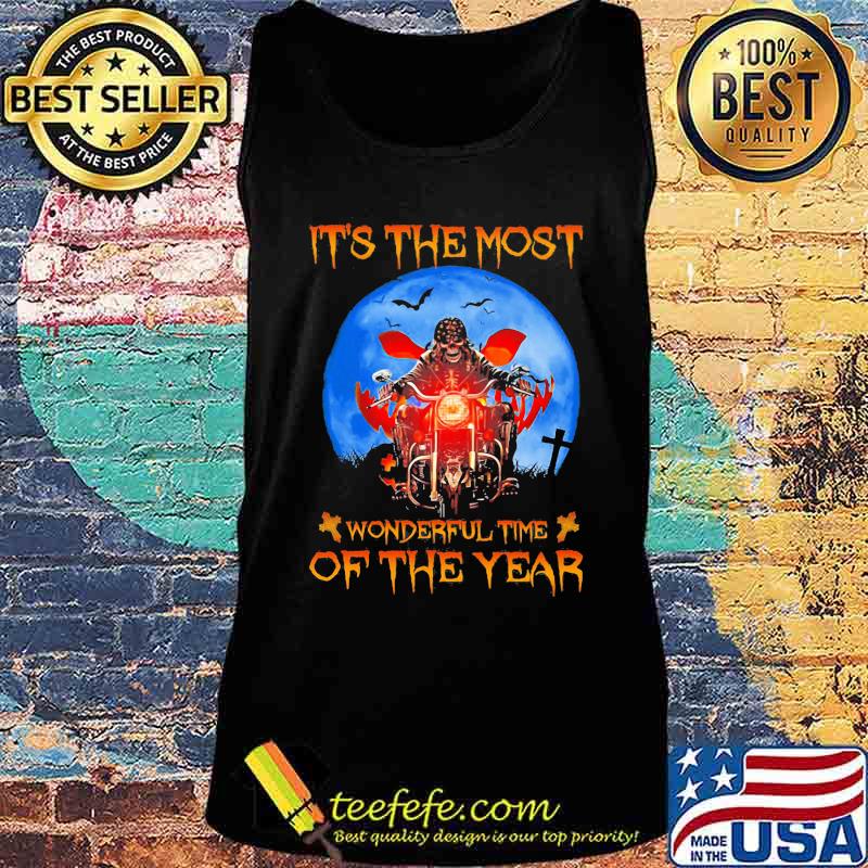 Halloween skeleton riding motorcycle it's the most wonderful time of the year s Tank top Halloween skeleton riding motorcycle it's the most wonderful time of the year s Tank top