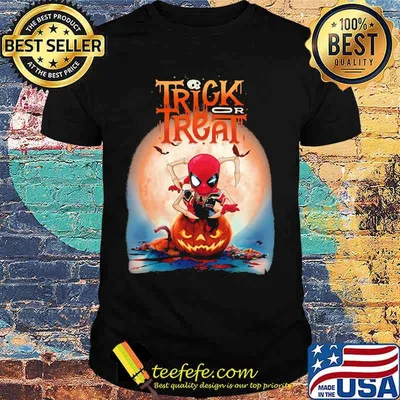 Halloween spiderman trick or treat pumpkins shirt