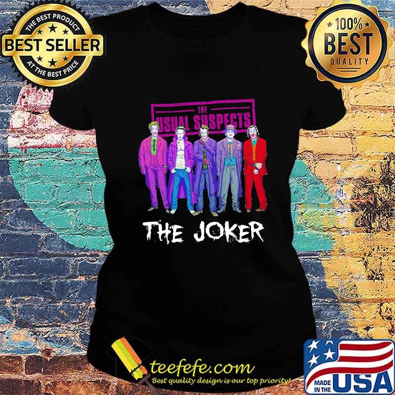Halloween the usual suspects the joker characters s Ladies tee Halloween the usual suspects the joker characters s Ladies tee