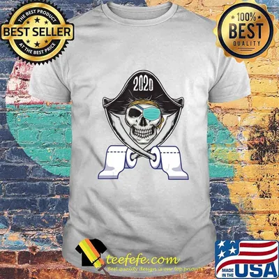 Halloween Toilet paper Skull mask Pirate Boys Girls Kids T-Shirt