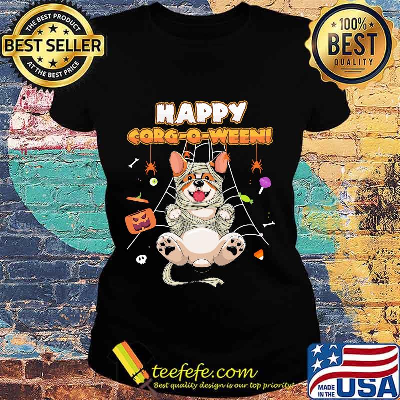 Happy Corgoween Happy Corgi Halloween Shirt Ladies tee Happy Corgoween Happy Corgi Halloween Shirt Ladies tee