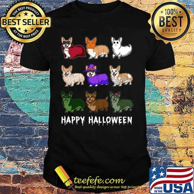 Happy halloween corgi dogs shirt
