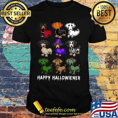 Happy halloween dachshund dogs shirt