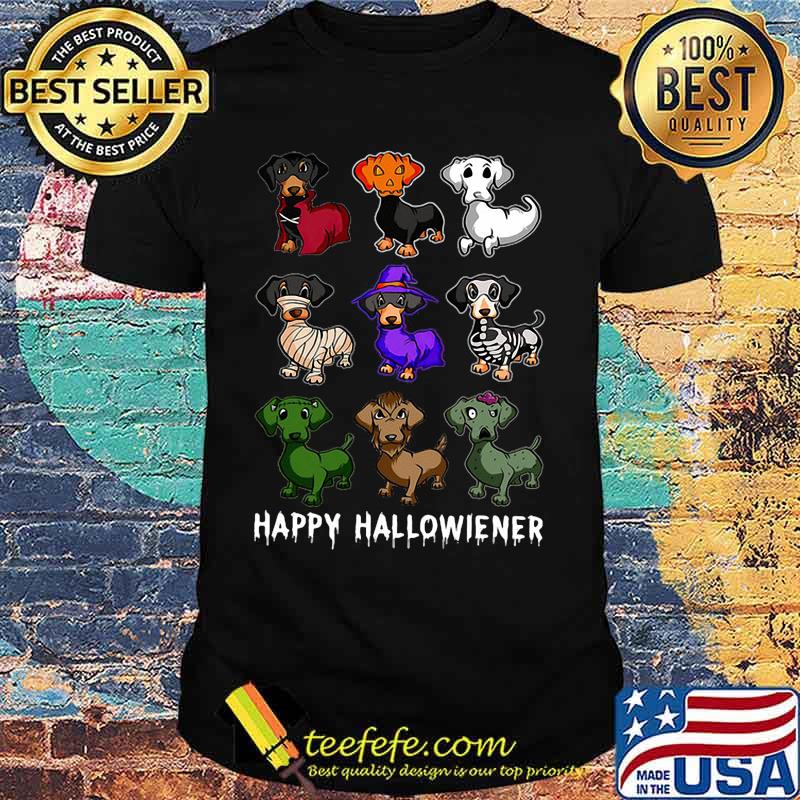 Happy halloween dachshund dogs shirt