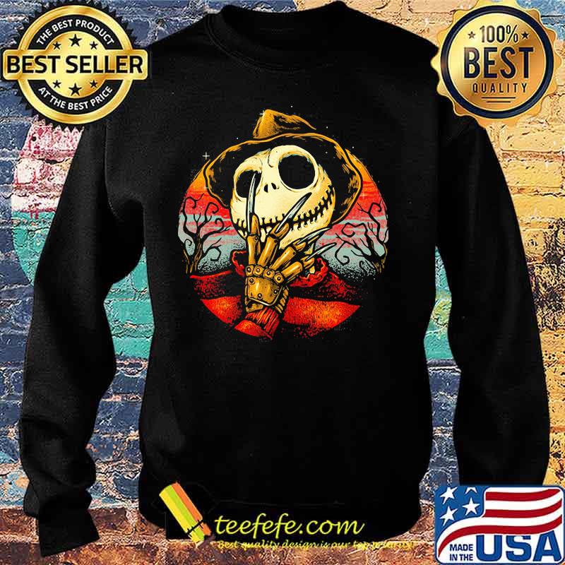 Happy halloween freddy krueger jack skellington vintage s Sweater Happy halloween freddy krueger jack skellington vintage s Sweater