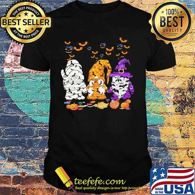 Happy halloween gnomes witch pumpkins shirt