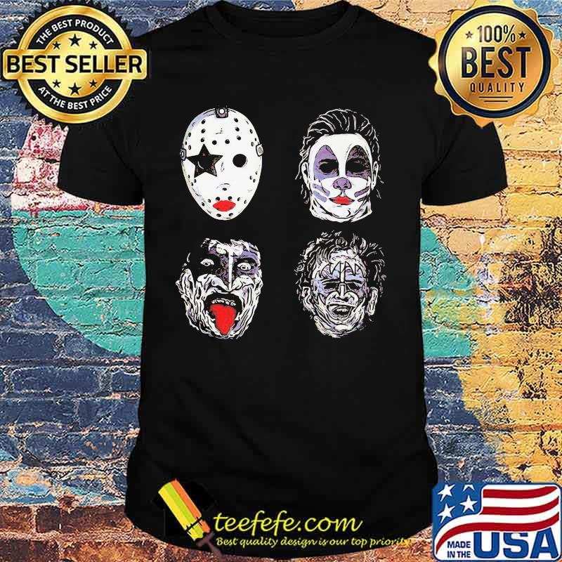 Happy halloween horror characters face shirt Happy halloween horror characters face shirt