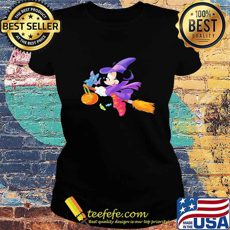 Happy halloween minnie mouse witch and jerry mouse s Ladies tee Happy halloween minnie mouse witch and jerry mouse s Ladies tee