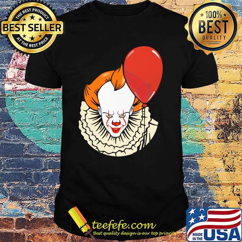 Happy halloween pennywise holding balloon shirt