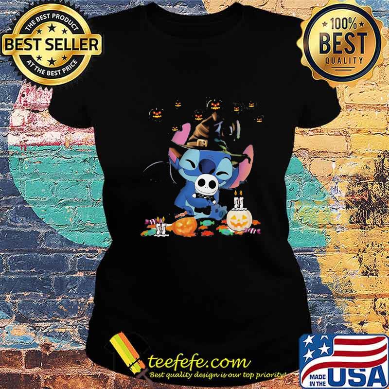 Happy halloween stitch witch pumpkins s Ladies tee Happy halloween stitch witch pumpkins s Ladies tee