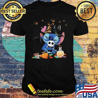 Happy halloween stitch witch pumpkins shirt