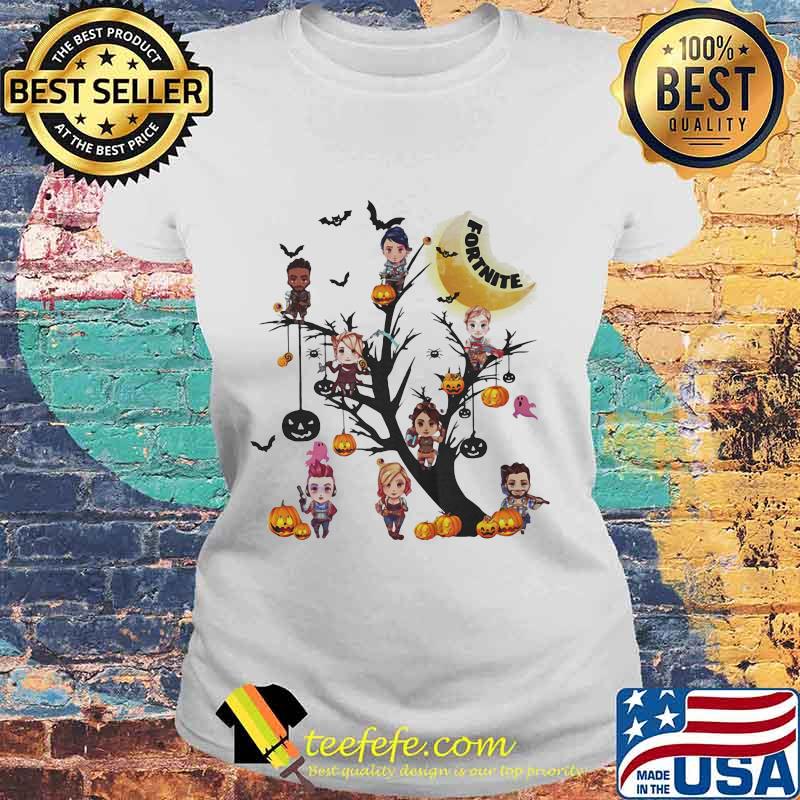 Happy halloween tree fortnite characters s Laides tee Happy halloween tree fortnite characters s Laides tee