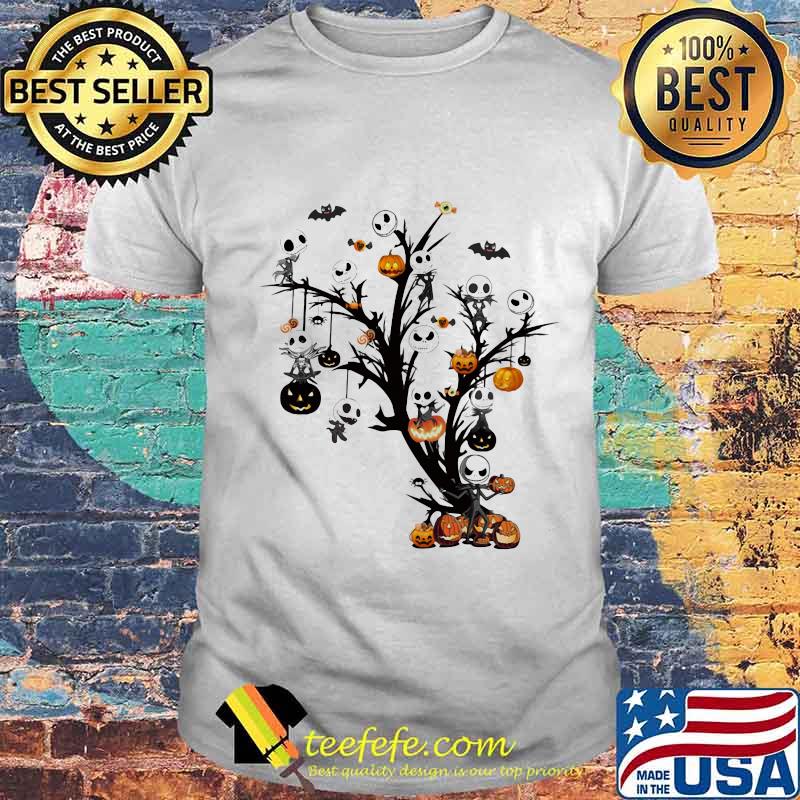Happy halloween tree jack skellington witch shirt