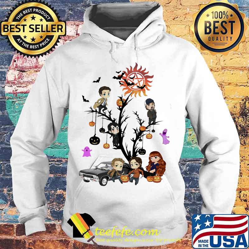 Happy halloween tree supernatural characters chibi s Hoodie Happy halloween tree supernatural characters chibi s Hoodie