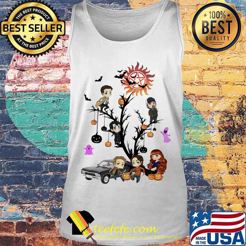 Happy halloween tree supernatural characters chibi s Tank top Happy halloween tree supernatural characters chibi s Tank top