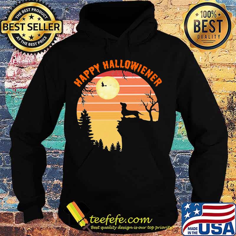 Happy Hallowiener Dachshund Moon Vintage Retro Shirt Hoodie Happy Hallowiener Dachshund Moon Vintage Retro Shirt Hoodie