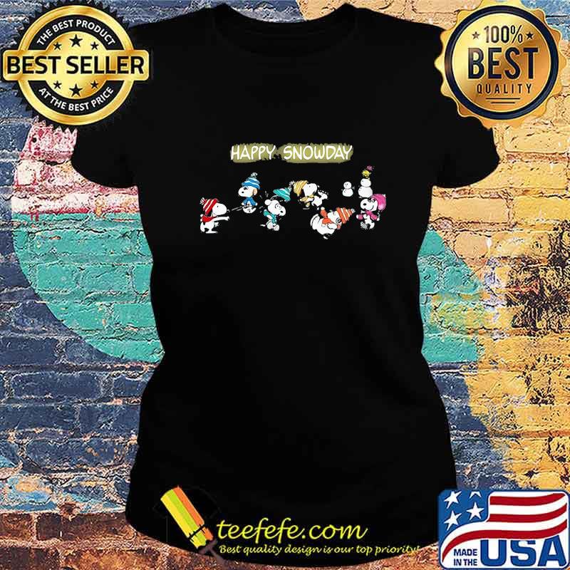 Happy snowday snoopy merry christmas s Ladies tee Happy snowday snoopy merry christmas s Ladies tee