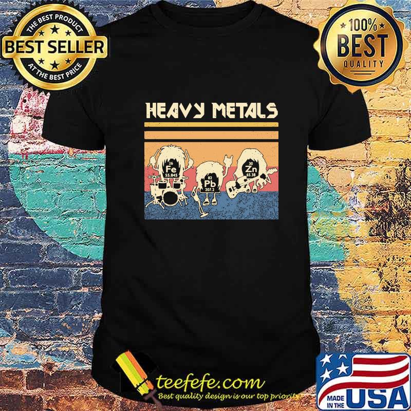 Heavy metals fe pb zn band vintage retro shirt