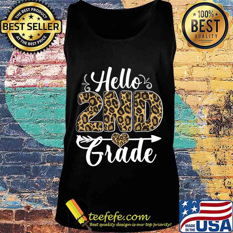 Hello 2nd Grade Leopard Print Second Grade Teacher Gift Kids T-Shirt Tank top Hello 2nd Grade Leopard Print Second Grade Teacher Gift Kids T-Shirt Tank top