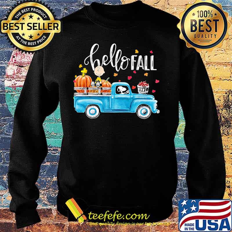 Hello fall the peanuts riding car s Sweater Hello fall the peanuts riding car s Sweater