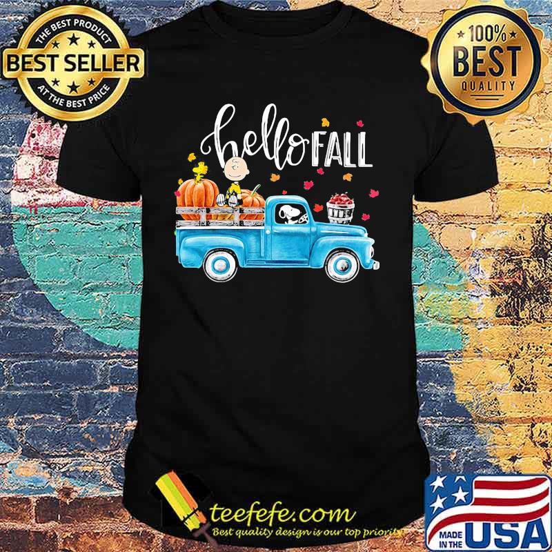 Hello fall the peanuts riding car shirt Hello fall the peanuts riding car shirt