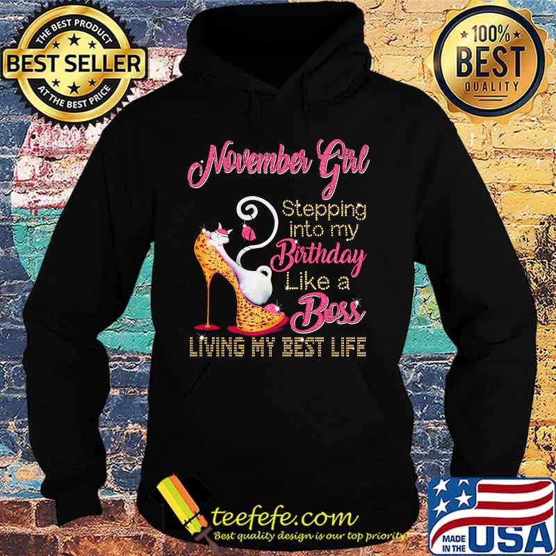 High heels cat november girl stepping into my birthday like a boss living my best life s Hoodie High heels cat november girl stepping into my birthday like a boss living my best life s Hoodie