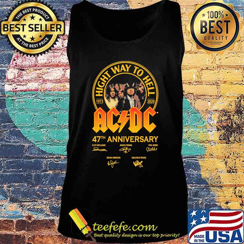 High way to hell acdc 47th anniversary signatures s Tank top High way to hell acdc 47th anniversary signatures s Tank top