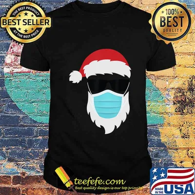 Hipster Santa with Mask - Hipster Santa - Ugly Christmas T-Shirt