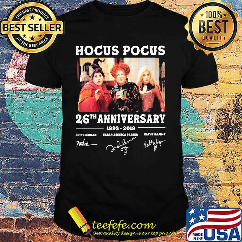Hocus pocus 26th anniversary 1993 2019 signatures shirt Hocus pocus 26th anniversary 1993 2019 signatures shirt