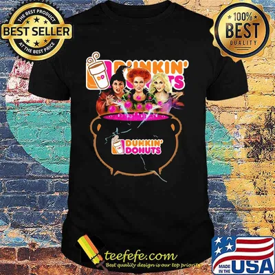 Hocus pocus witch dunkin donuts logo shirt
