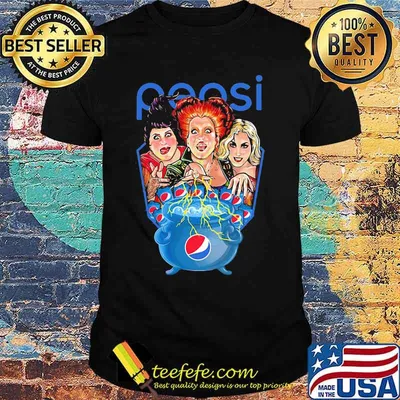 Hocus pocus witch pepsi logo shirt
