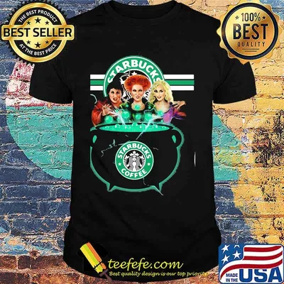 Hocus pocus witch starbucks coffee logo shirt