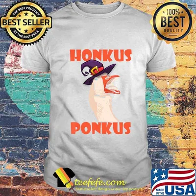 Honkus Ponkus Funny Saying Halloween Witch Goose Meme T-Shirt