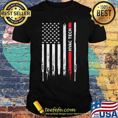 Hvac Tech American Flag Independence Day Shirt
