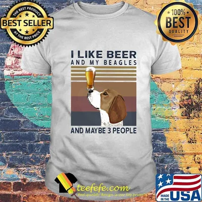 I like beer and my beagles and maybe 3 people vintage retro shirt